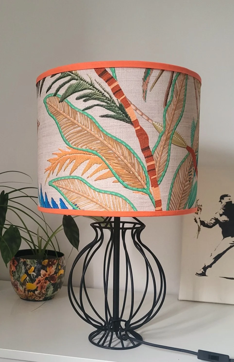 Abat-jour artisanal en tissu Not Another Jungle! — vue 2